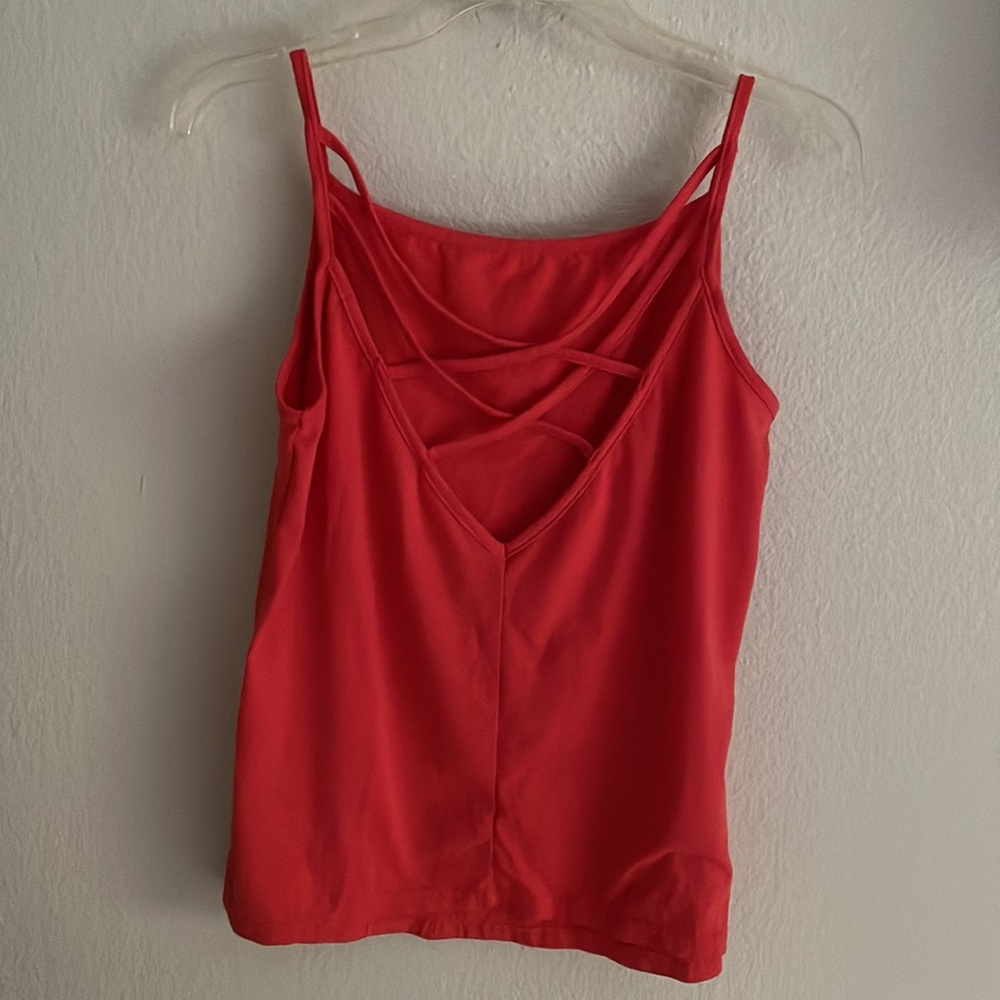 Red Criss-cross Tank Top
